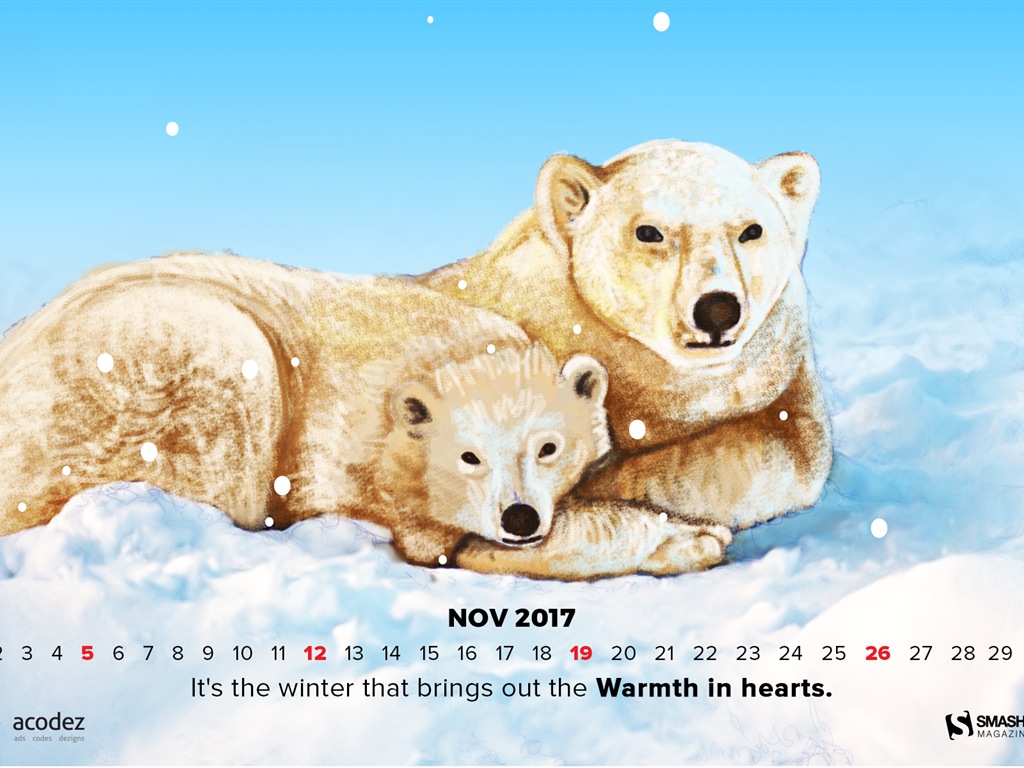 November 2017 calendar wallpaper #29 - 1024x768