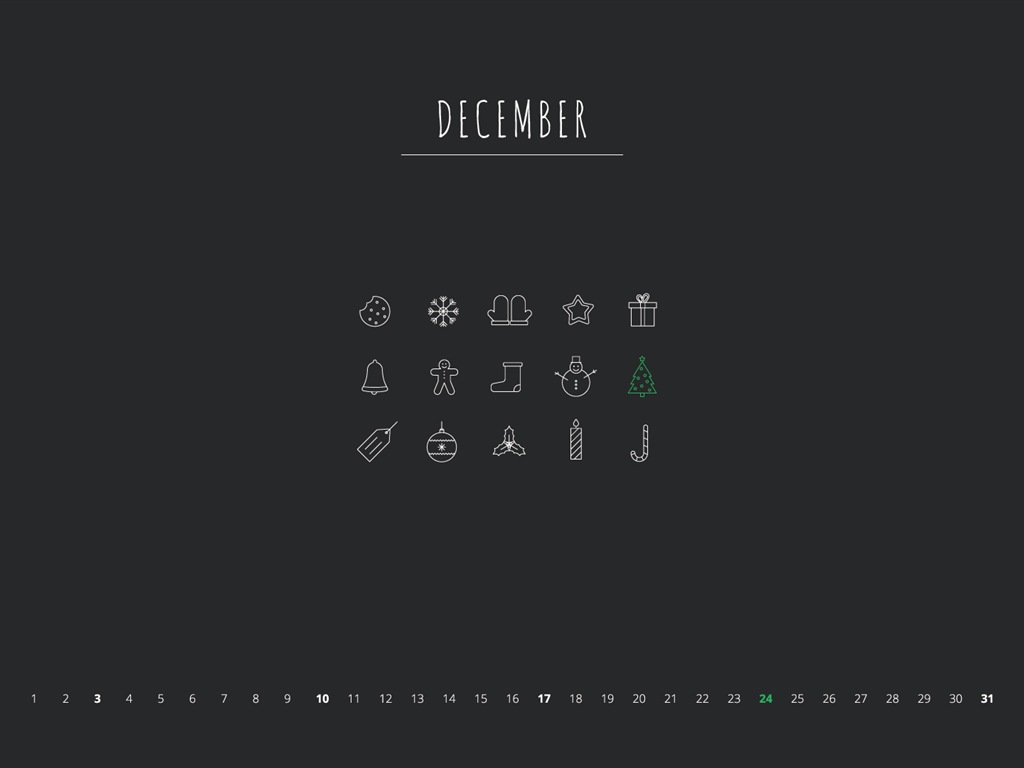 December 2017 Calendar Wallpaper #21 - 1024x768