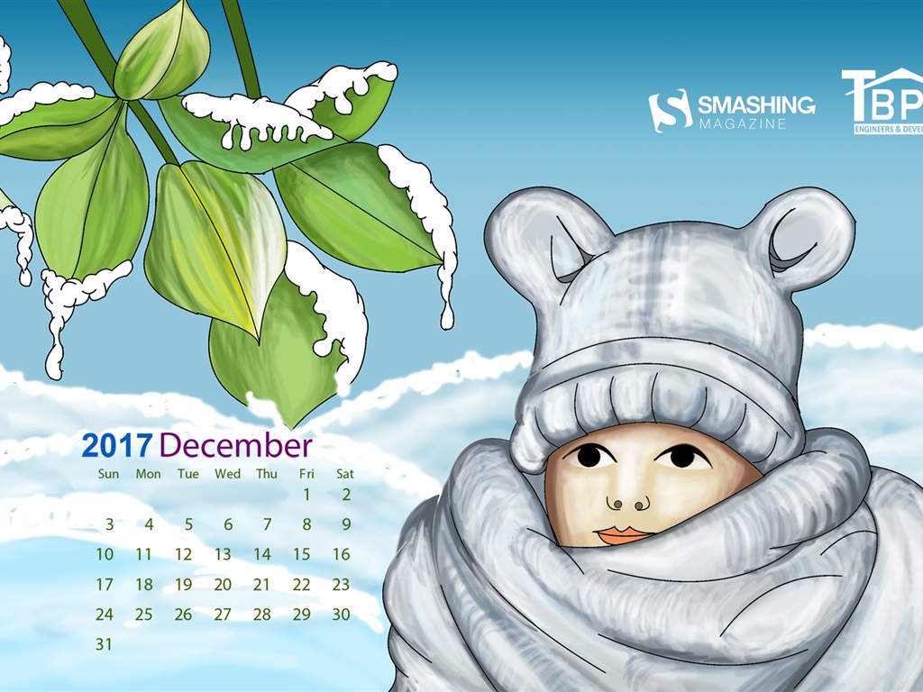 December 2017 Calendar Wallpaper #24 - 1024x768