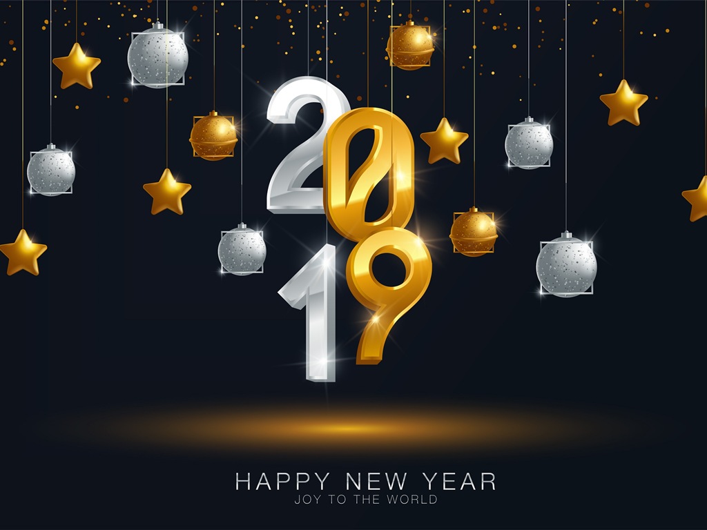 Happy New Year 2019 HD wallpapers #12 - 1024x768