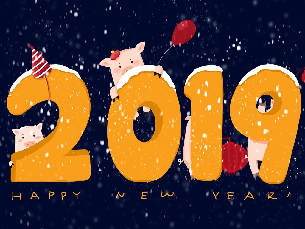 Frohes neues Jahr 2019 HD Wallpaper #18 - 1024x768