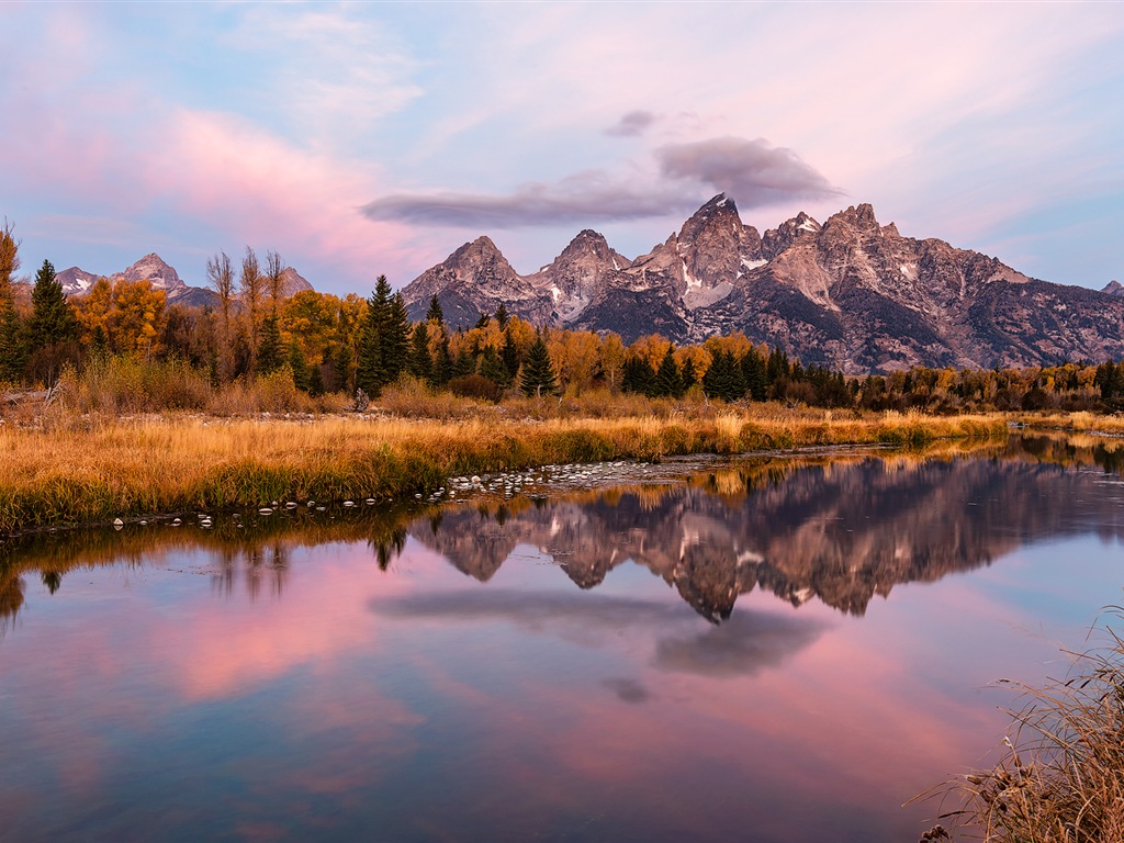 미국 그랜드 Teton 국립 공원 자연 풍경의 HD 월페이퍼 #3 - 1024x768