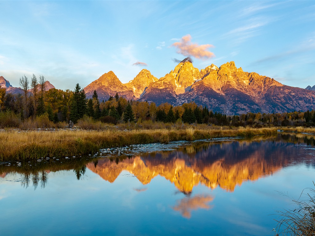 USA Grand Teton národní park přírodní krajiny HD tapety #4 - 1024x768