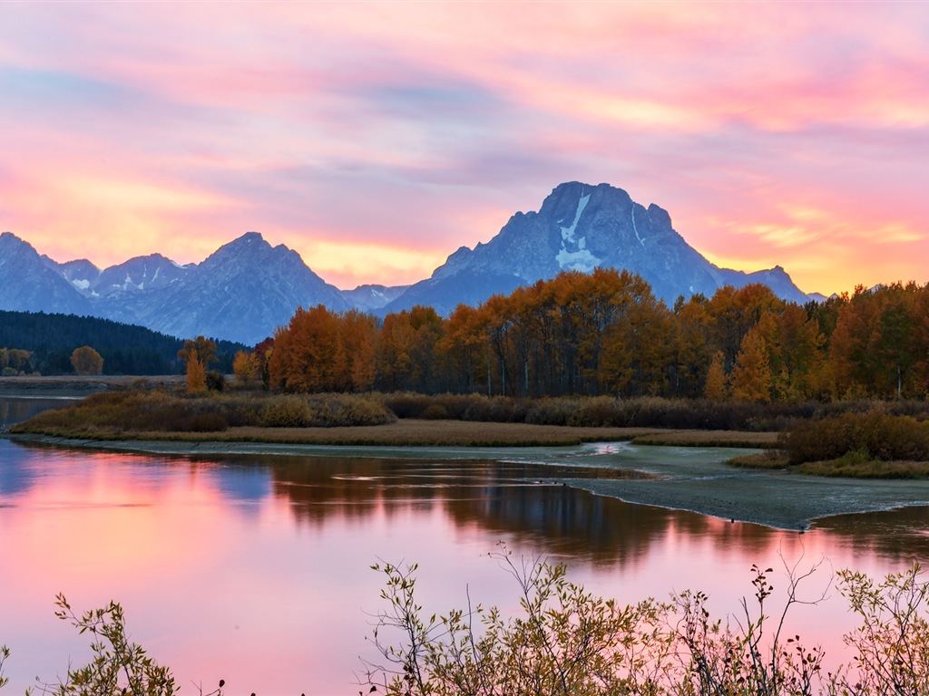 USA-großartige Teton Nationalparknatur-Landschaftstapeten HD #5 - 1024x768