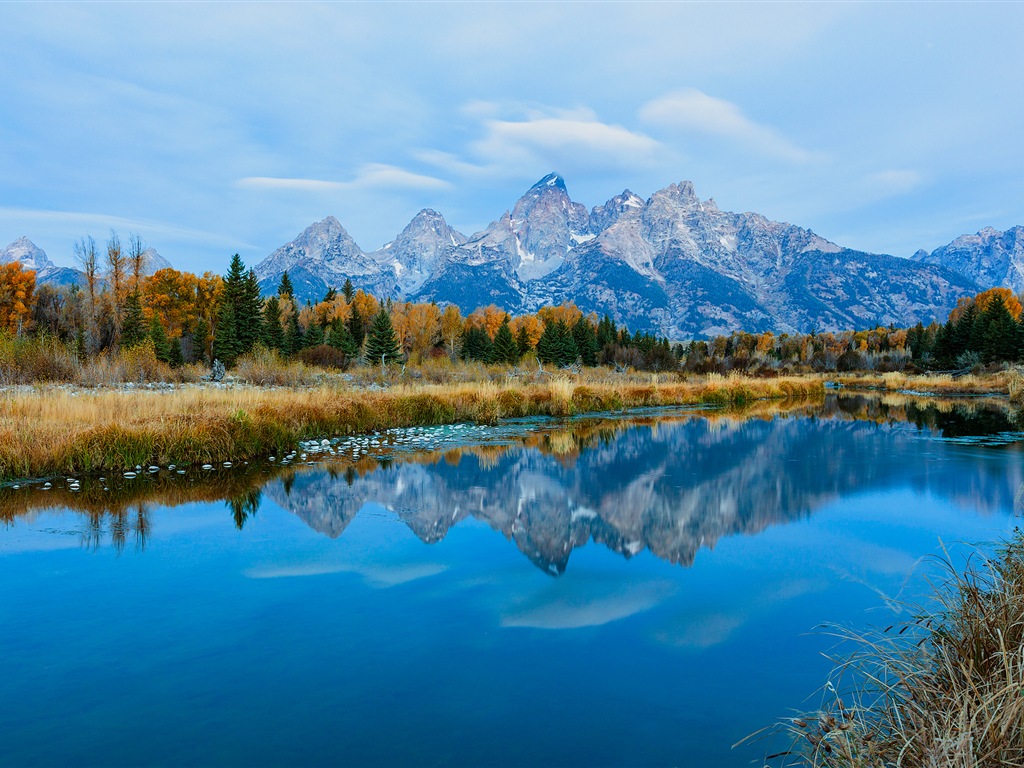 USA-großartige Teton Nationalparknatur-Landschaftstapeten HD #6 - 1024x768