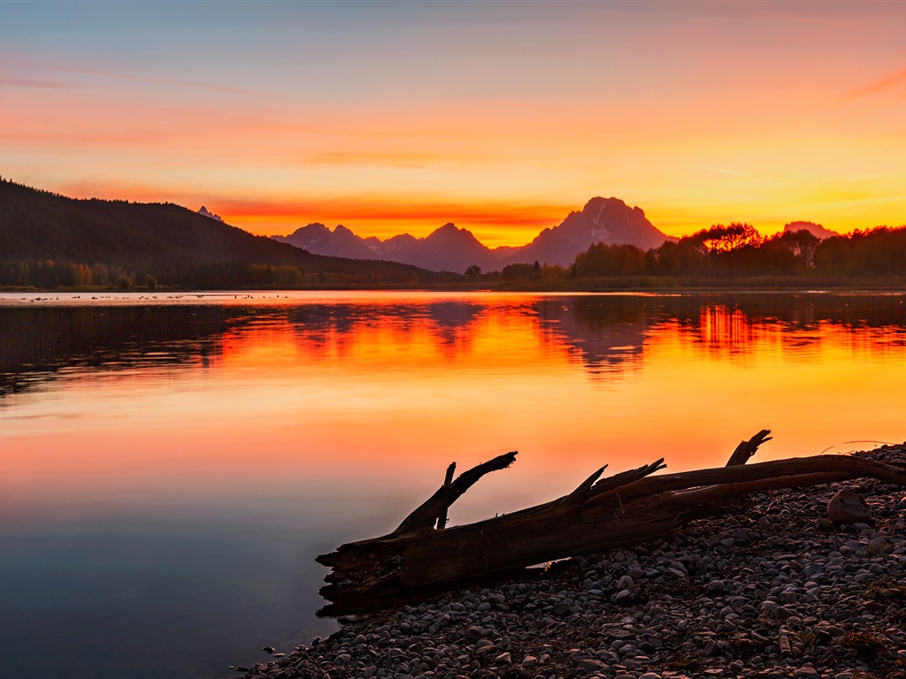 USA-großartige Teton Nationalparknatur-Landschaftstapeten HD #7 - 1024x768