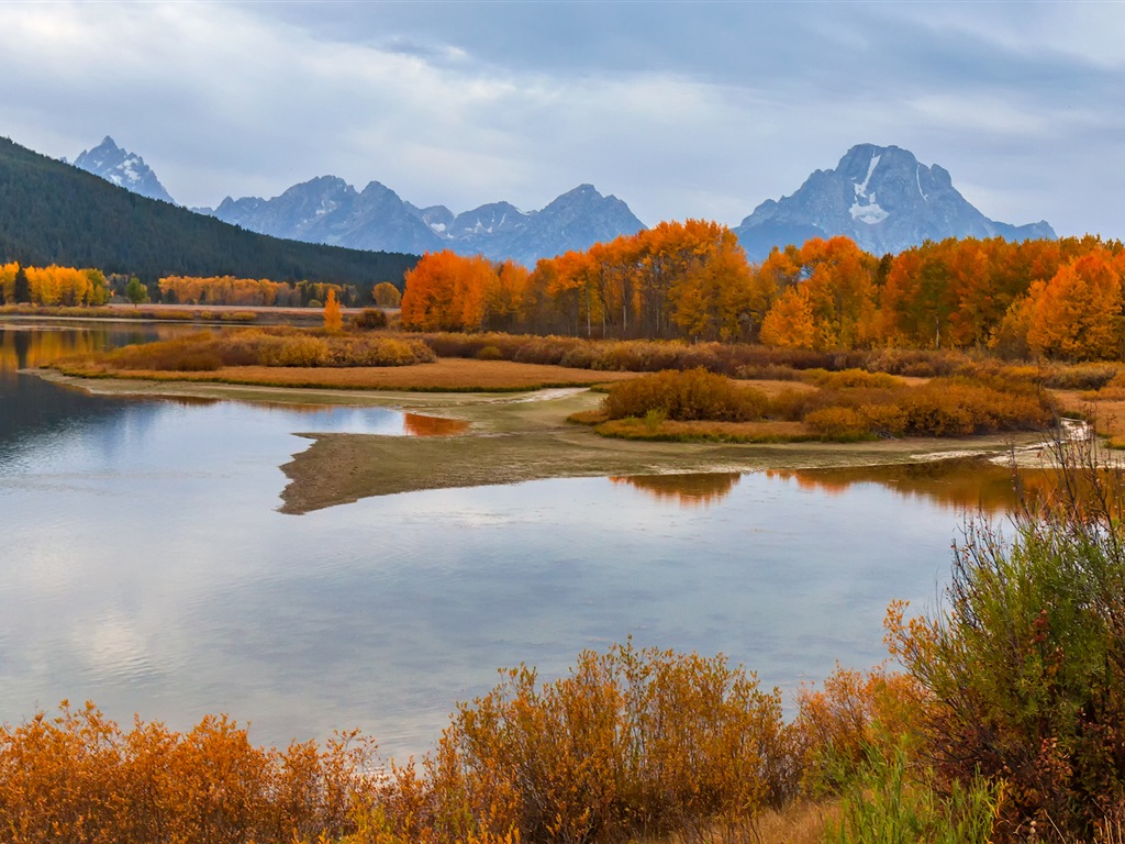 USA-großartige Teton Nationalparknatur-Landschaftstapeten HD #11 - 1024x768