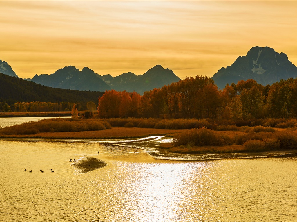 USA-großartige Teton Nationalparknatur-Landschaftstapeten HD #12 - 1024x768