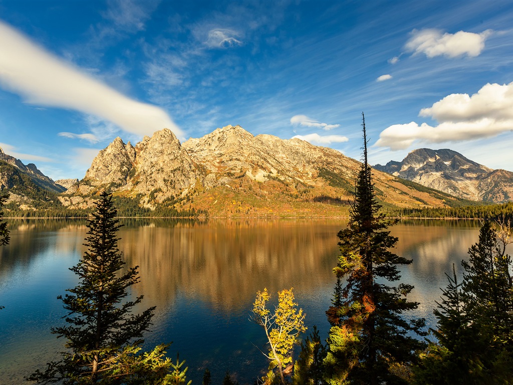 USA-großartige Teton Nationalparknatur-Landschaftstapeten HD #15 - 1024x768