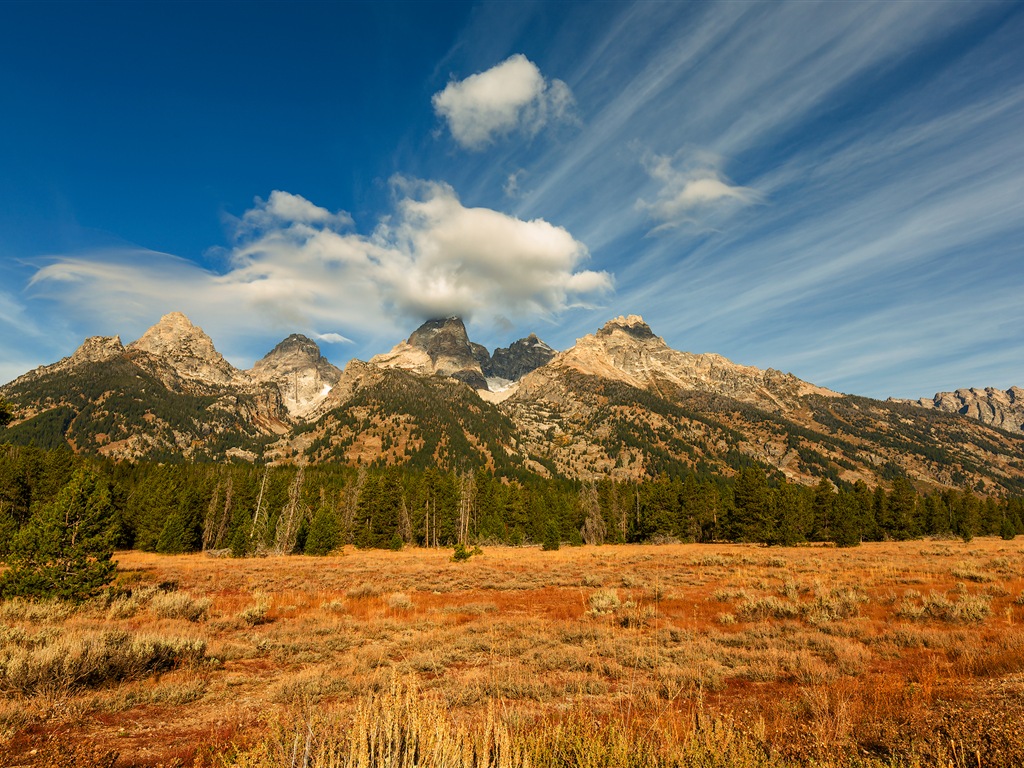 USA-großartige Teton Nationalparknatur-Landschaftstapeten HD #20 - 1024x768