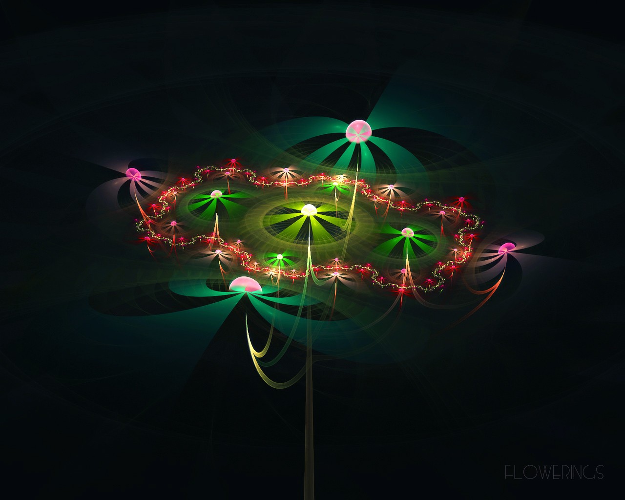 3D Dream květinové tapety Abstract #3 - 1280x1024