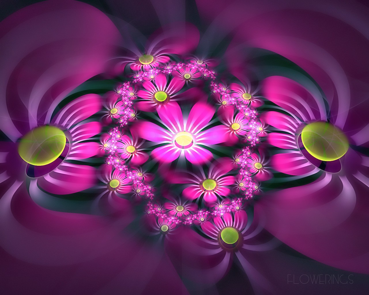 3D Dream květinové tapety Abstract #6 - 1280x1024