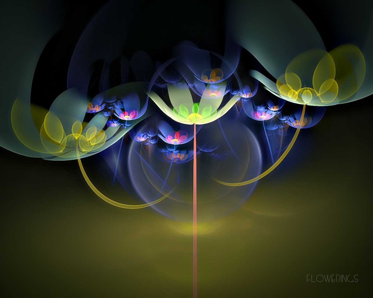 3D Dream květinové tapety Abstract #8 - 1280x1024