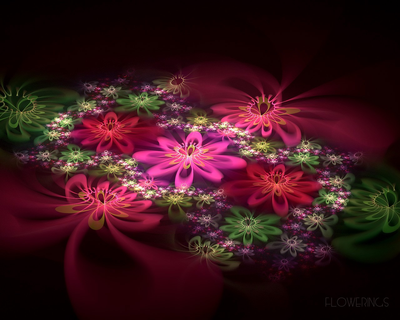 3D Dream květinové tapety Abstract #13 - 1280x1024
