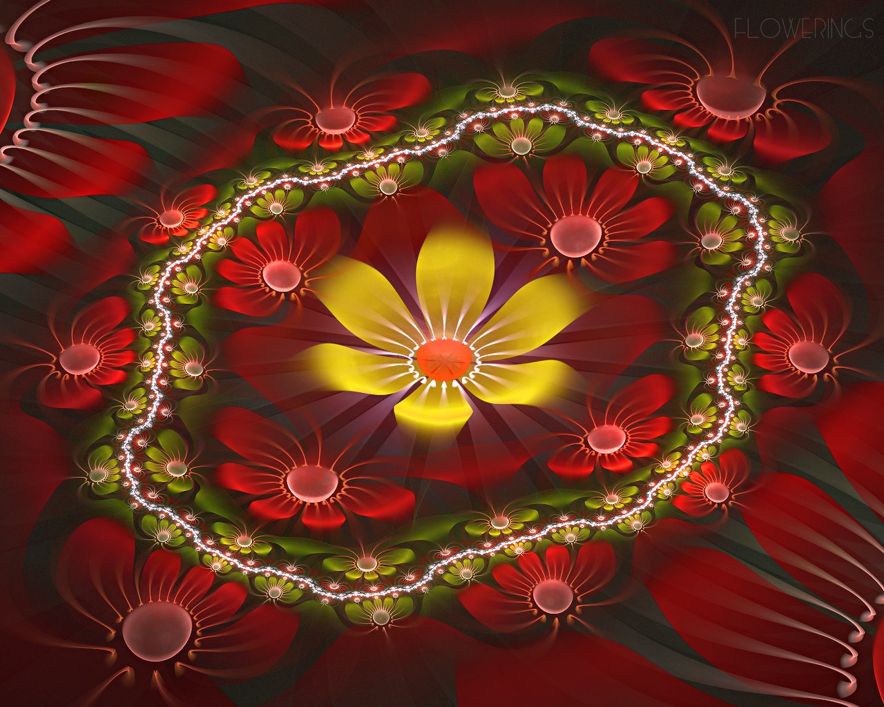 3D Wallpaper Abstract Flower Dream #15 - 1280x1024
