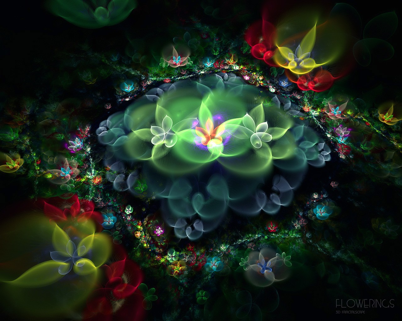 3D Dream květinové tapety Abstract #22 - 1280x1024