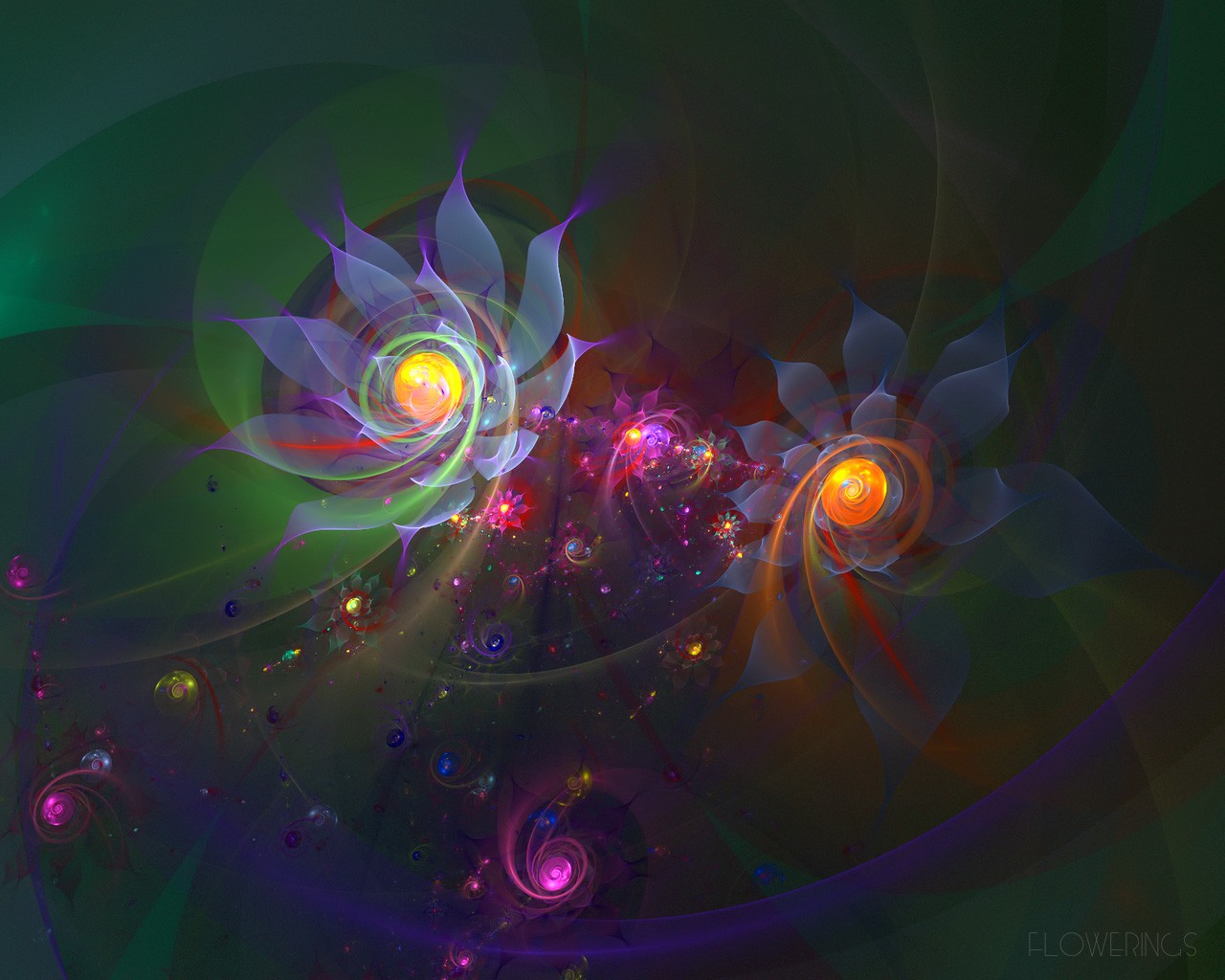 3D Dream květinové tapety Abstract #24 - 1280x1024