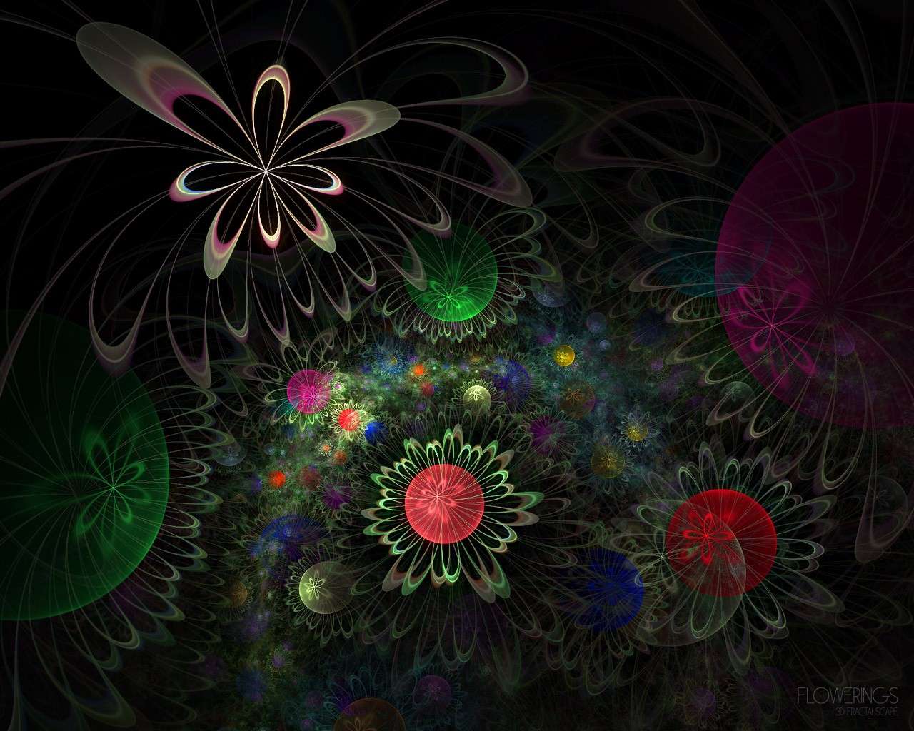 3D Dream květinové tapety Abstract #28 - 1280x1024