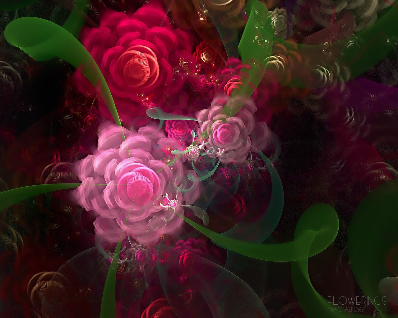 3D Dream květinové tapety Abstract #29 - 1280x1024