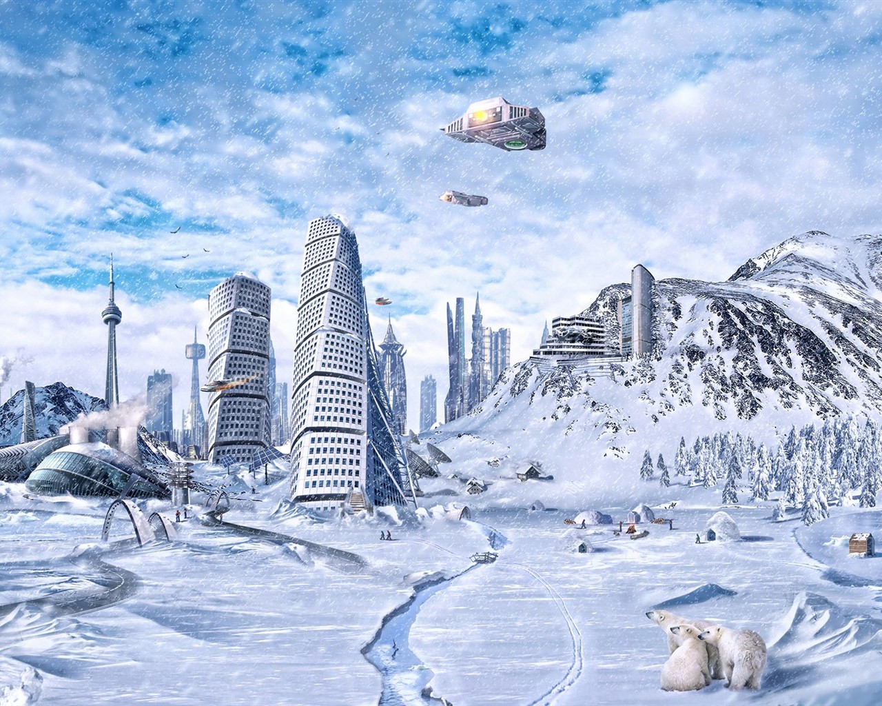Creative synthesis of the visual wallpaper #11 - 1280x1024