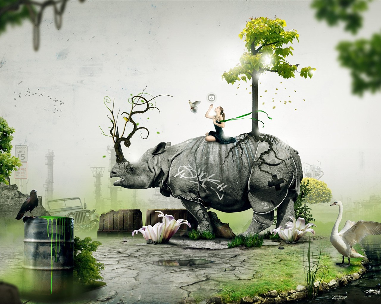 Creative synthesis of the visual wallpaper #20 - 1280x1024