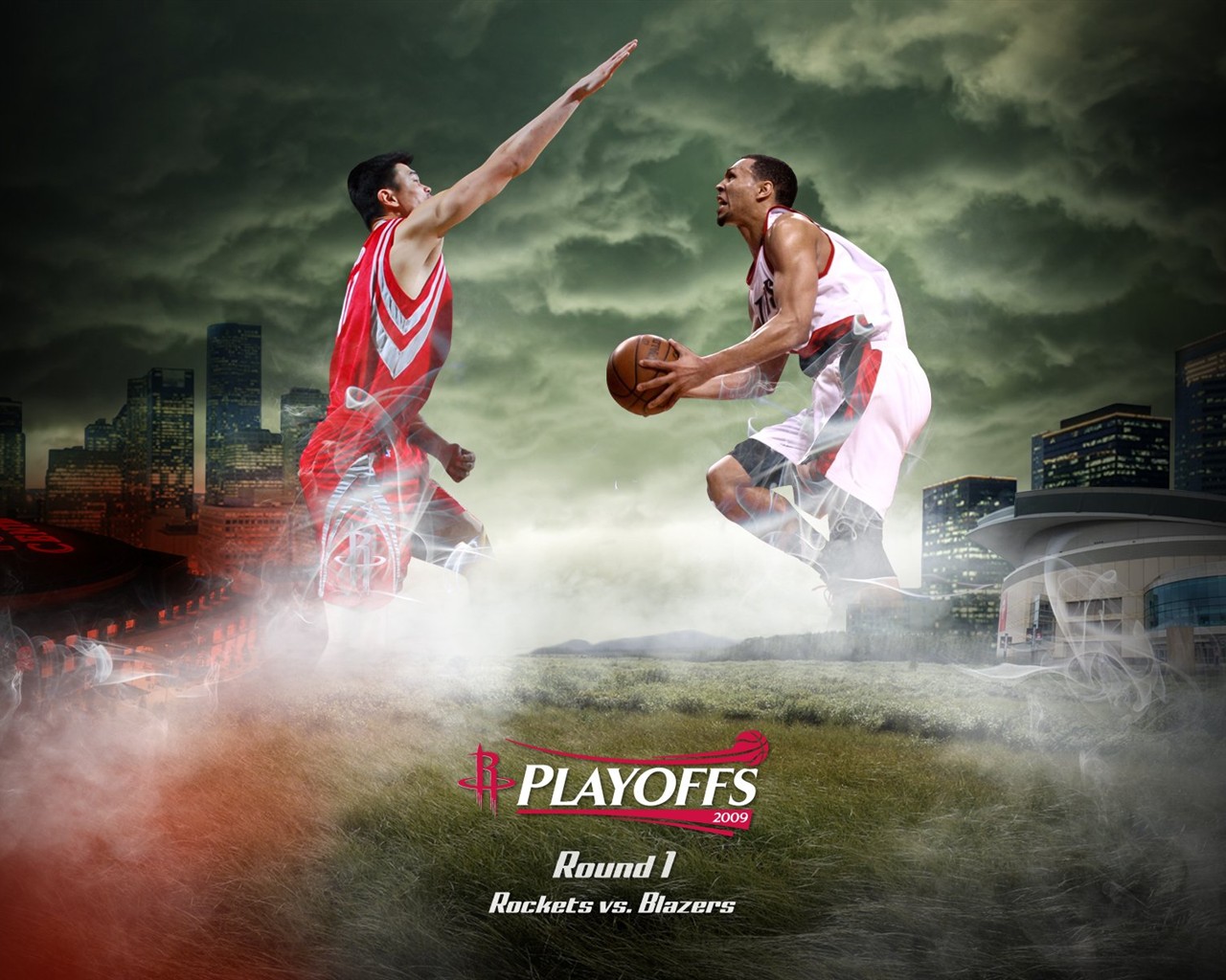 NBA Houston Rockets 2009 Playoff-Tapete #1 - 1280x1024
