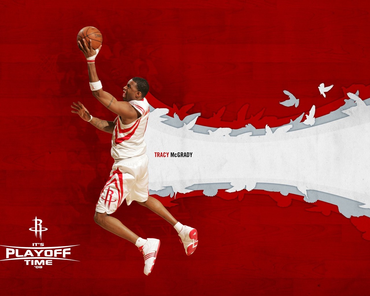 NBA Houston Rockets 2009 Playoff-Tapete #6 - 1280x1024