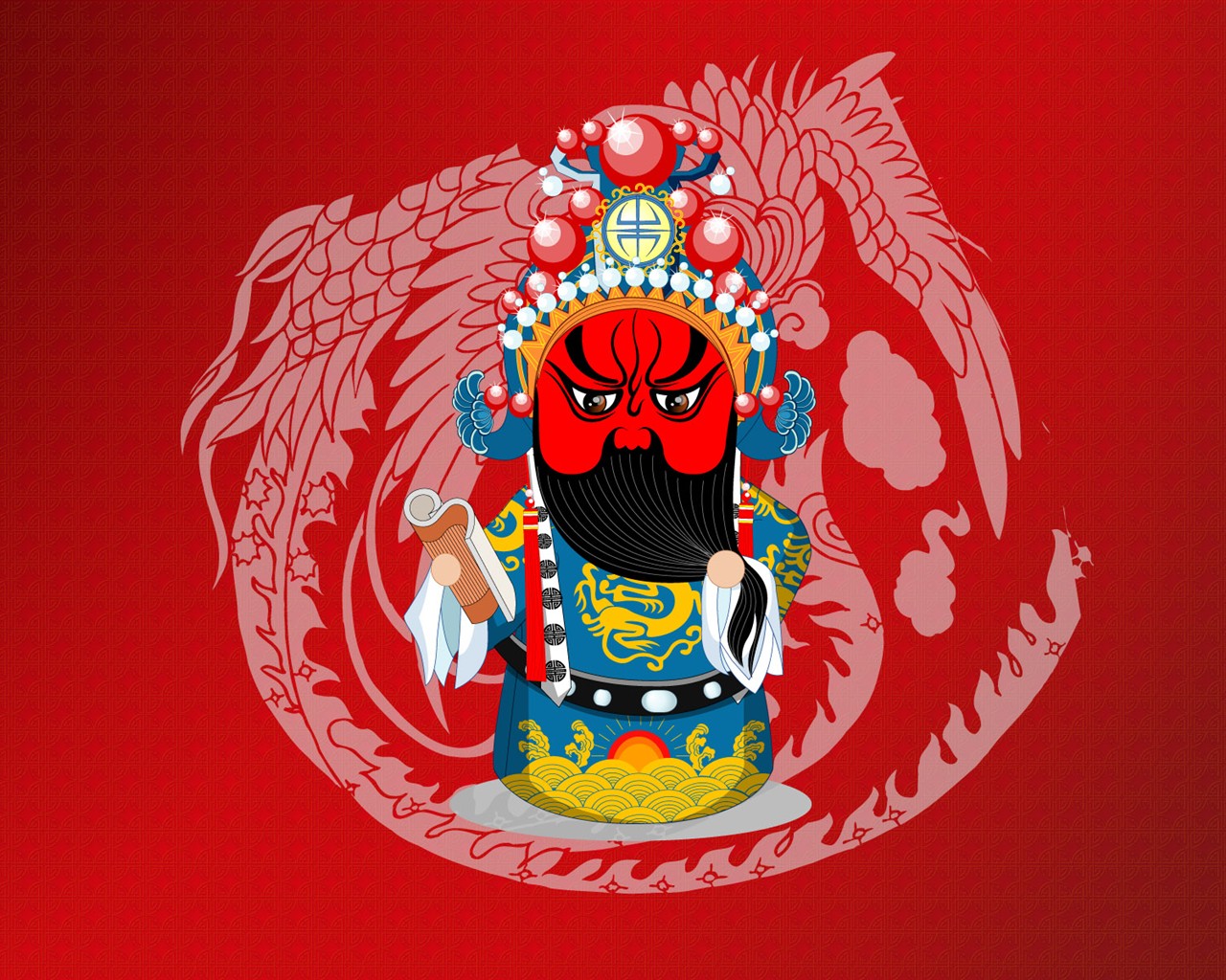 Q verze operních postav roztomilé wallpaper #6 - 1280x1024