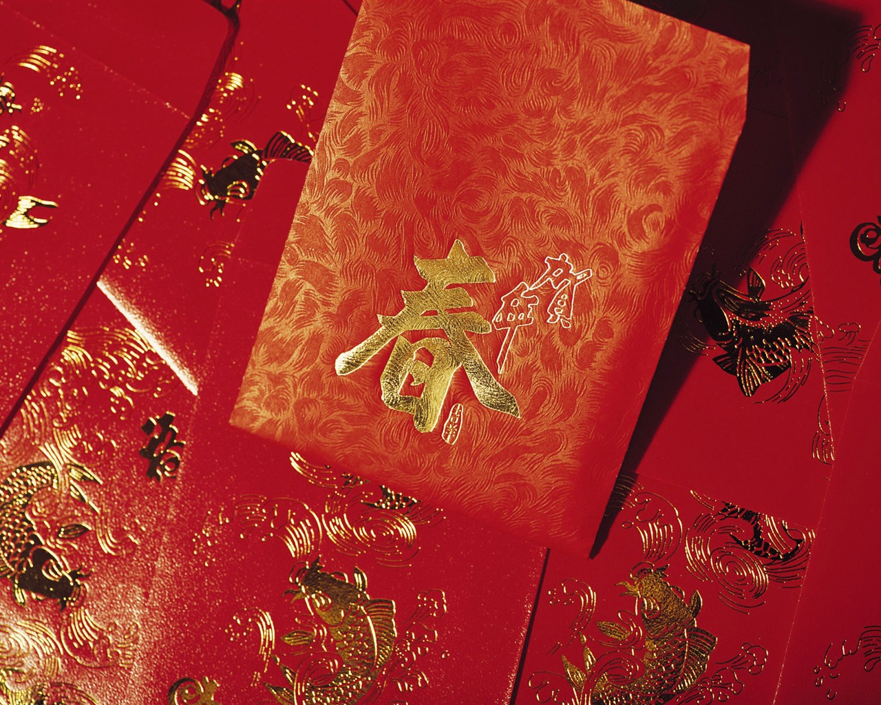 China Wind festive red wallpaper #5 - 1280x1024