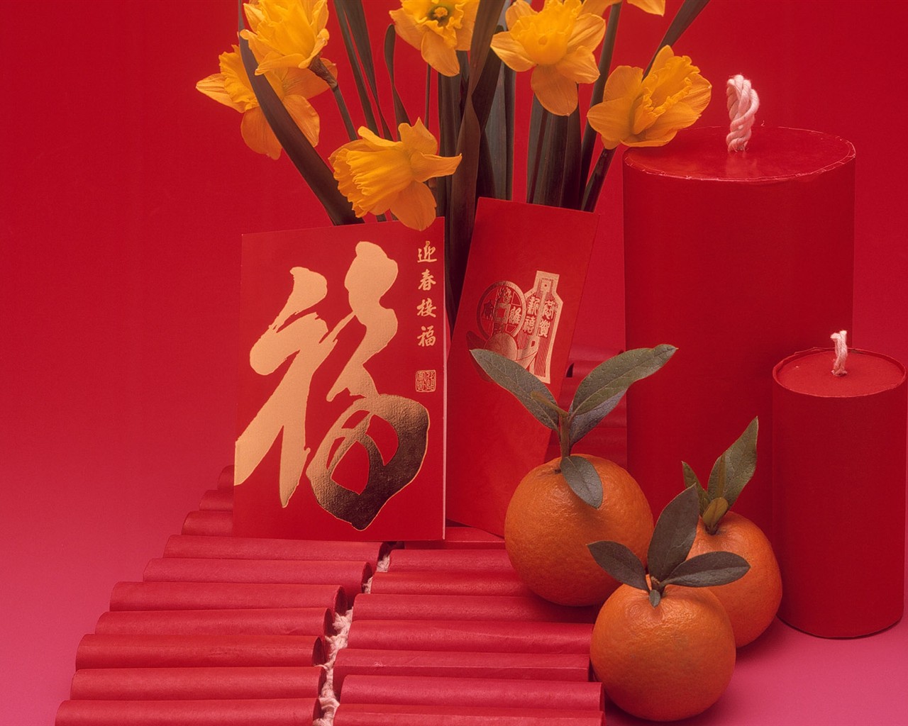 China Wind festive red wallpaper #9 - 1280x1024