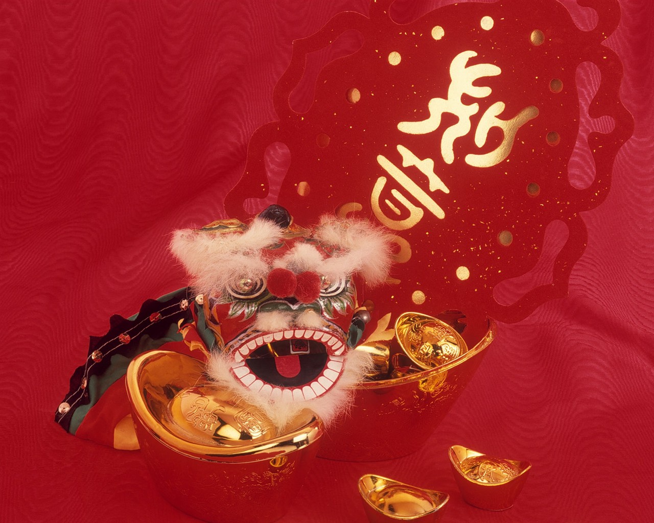 중국 바람 축제 붉은 벽지 #22 - 1280x1024