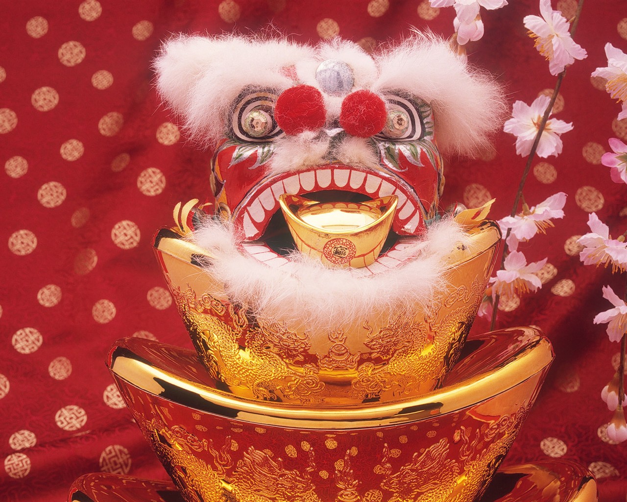 China Wind festive red wallpaper #24 - 1280x1024