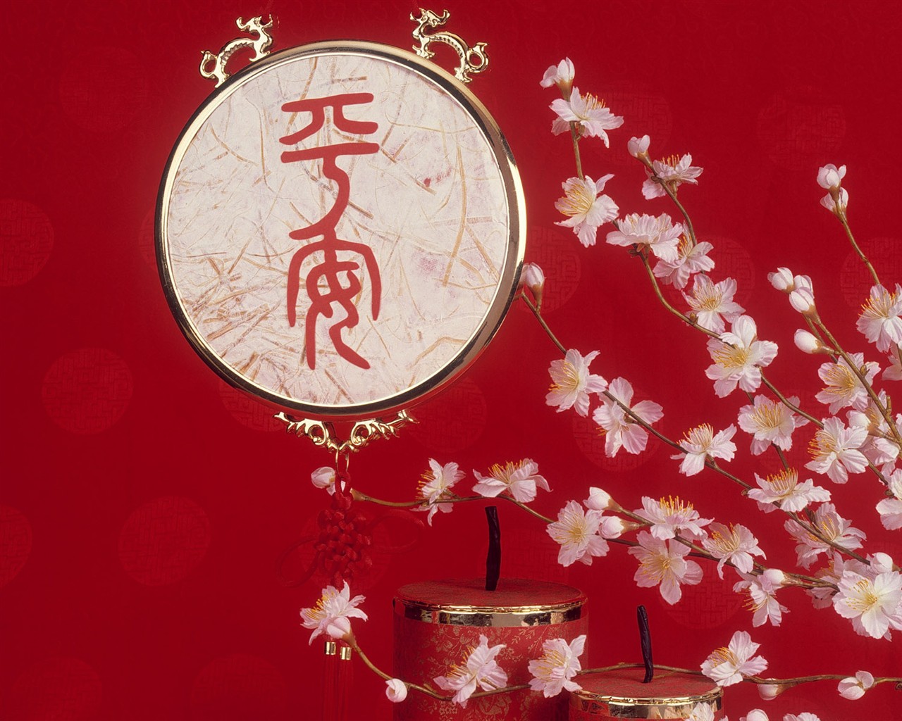 China Wind festive red wallpaper #44 - 1280x1024