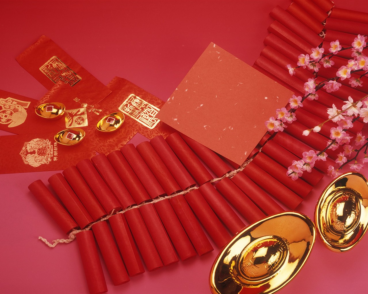 Čína Vítr slavnostní červená tapeta #54 - 1280x1024