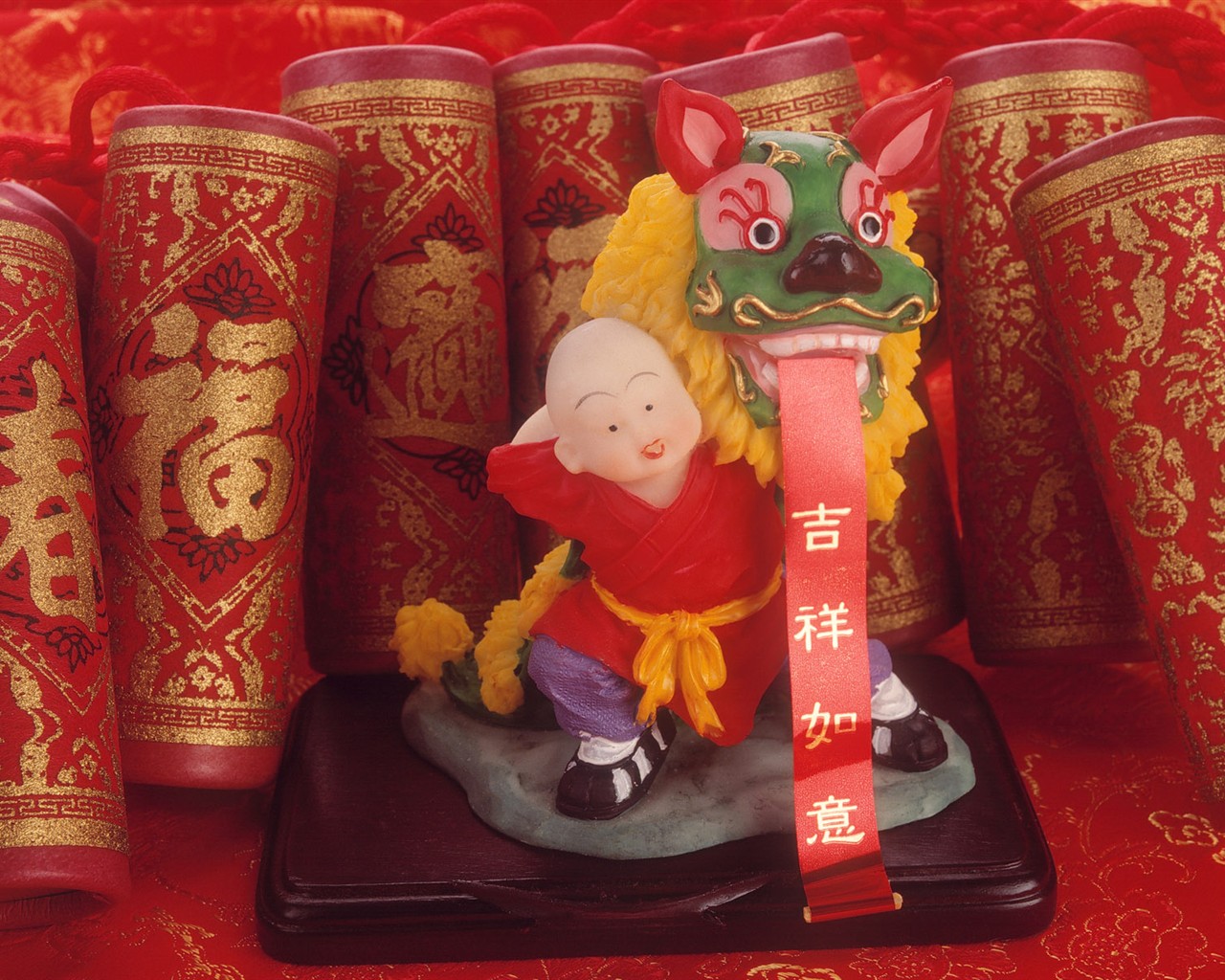Čína Vítr slavnostní červená tapeta #55 - 1280x1024