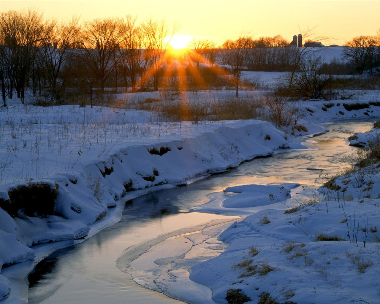 Beautiful sunrise and sunset wallpaper #33 - 1280x1024