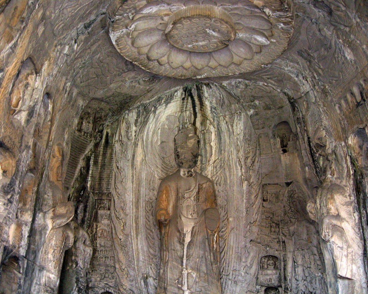 Luoyang, Longmen jeskyně Wallpaper #11 - 1280x1024