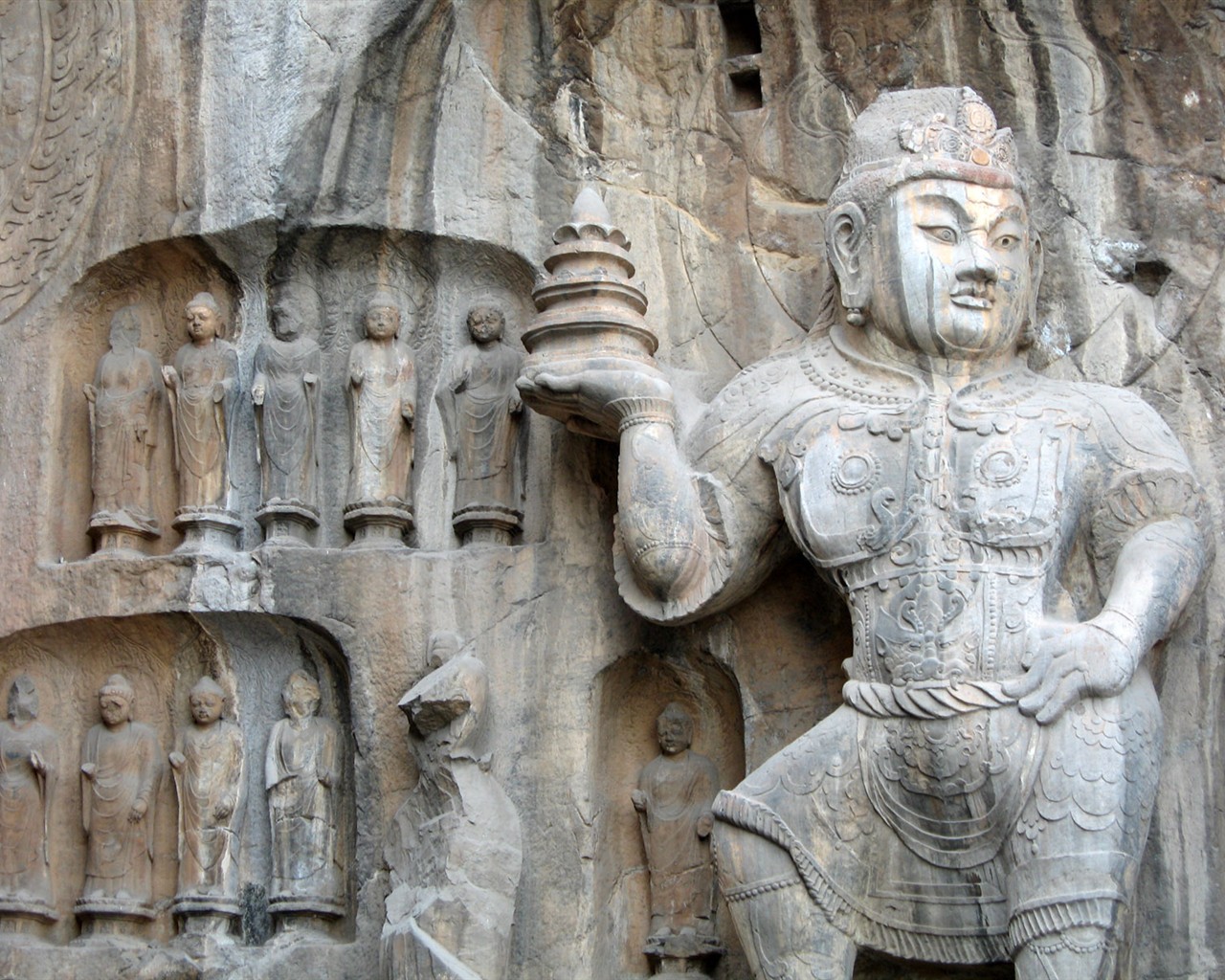 Luoyang, Longmen jeskyně Wallpaper #14 - 1280x1024