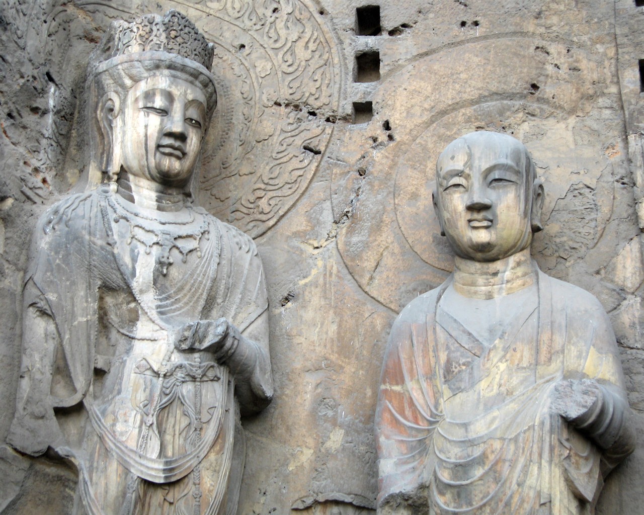 Luoyang, Longmen jeskyně Wallpaper #15 - 1280x1024
