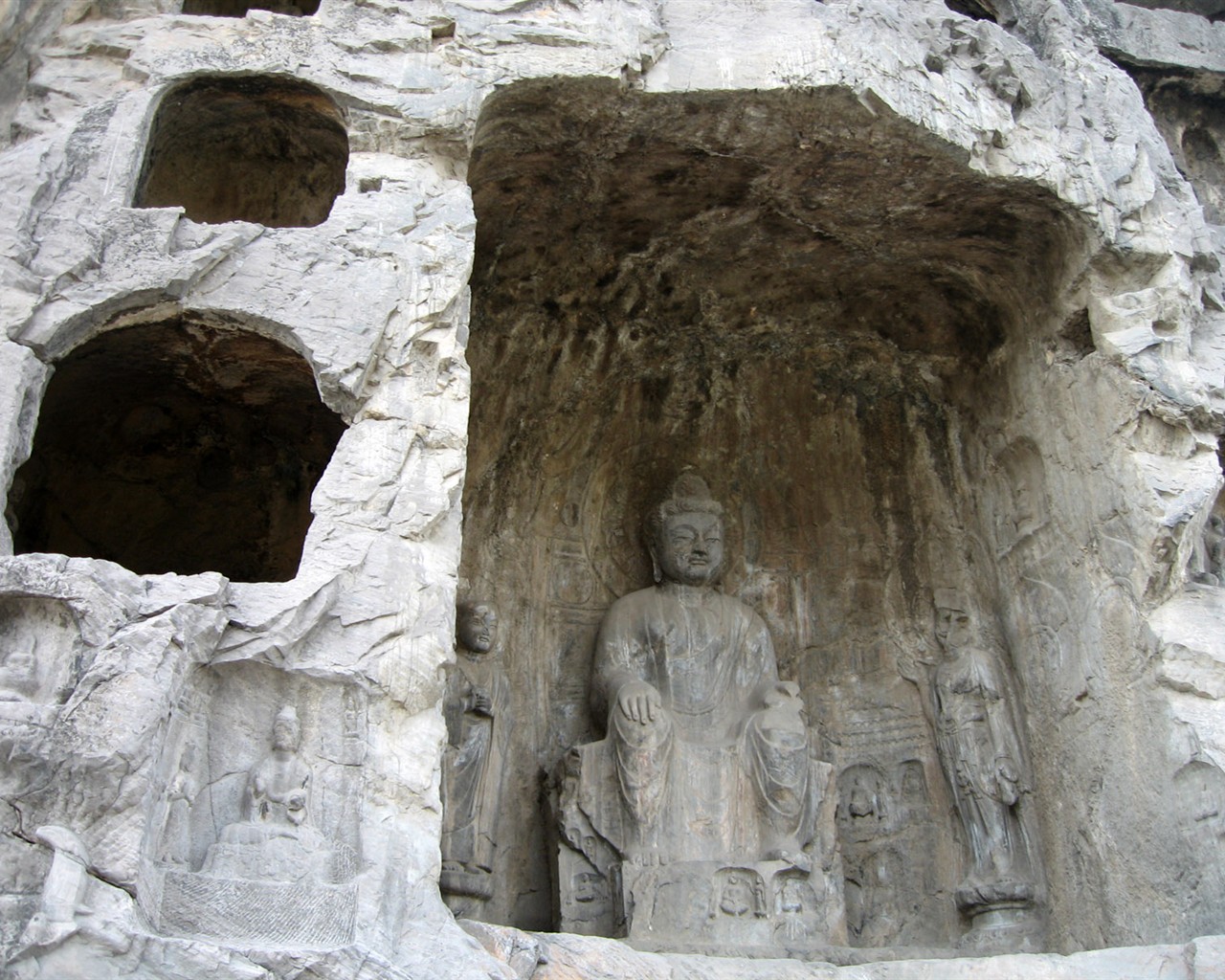 Luoyang, Longmen jeskyně Wallpaper #16 - 1280x1024