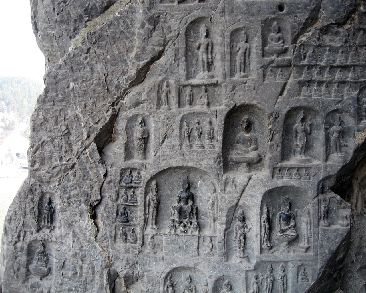 Luoyang, Longmen jeskyně Wallpaper #19 - 1280x1024
