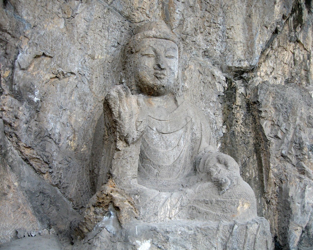 Luoyang, Longmen jeskyně Wallpaper #20 - 1280x1024