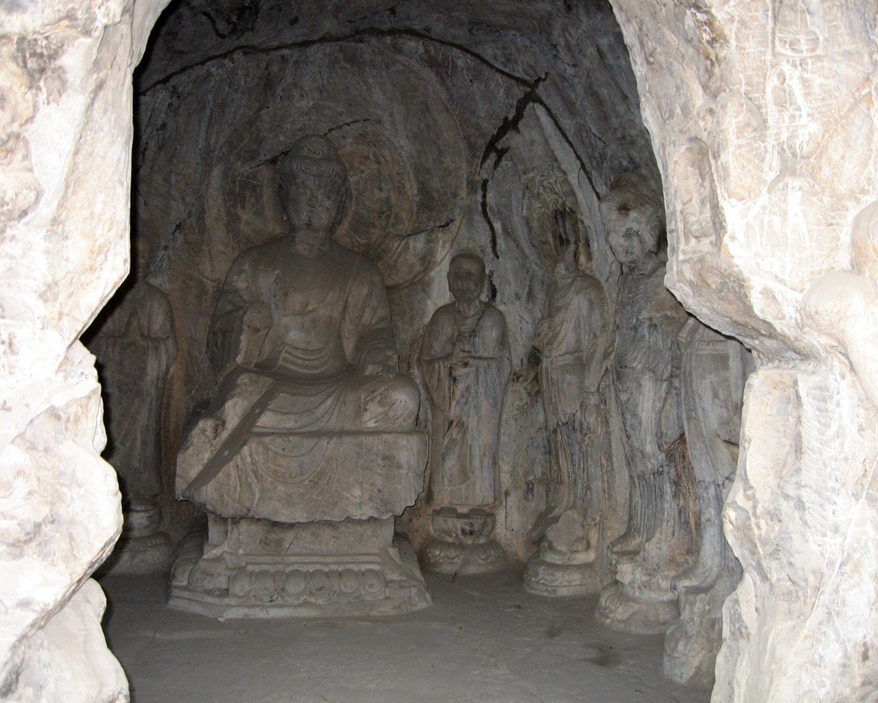Luoyang, Longmen jeskyně Wallpaper #26 - 1280x1024