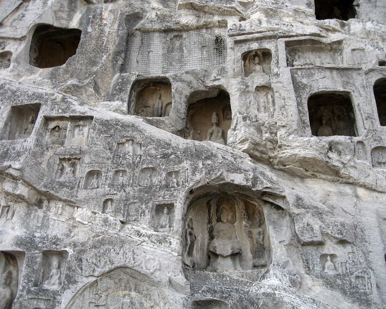 Luoyang, Longmen jeskyně Wallpaper #30 - 1280x1024