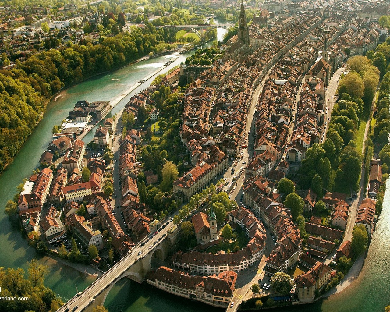 Suiza fondos de escritorio de lugares de interés turístico de verano #8 - 1280x1024