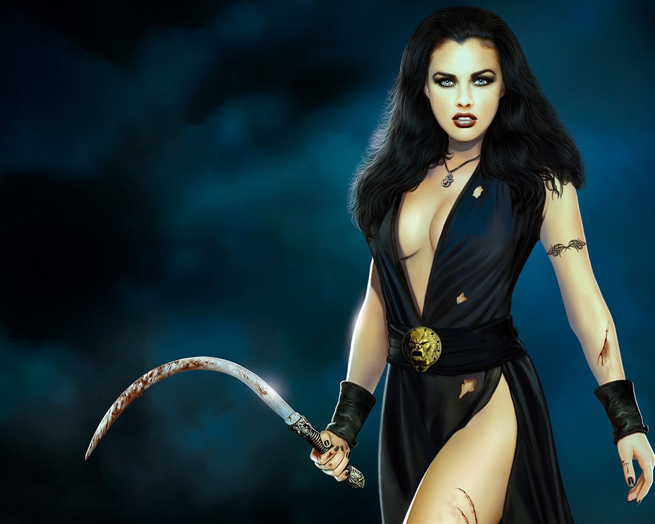 CG Illustration Fantasy Wallpaper Frauen #1 - 1280x1024