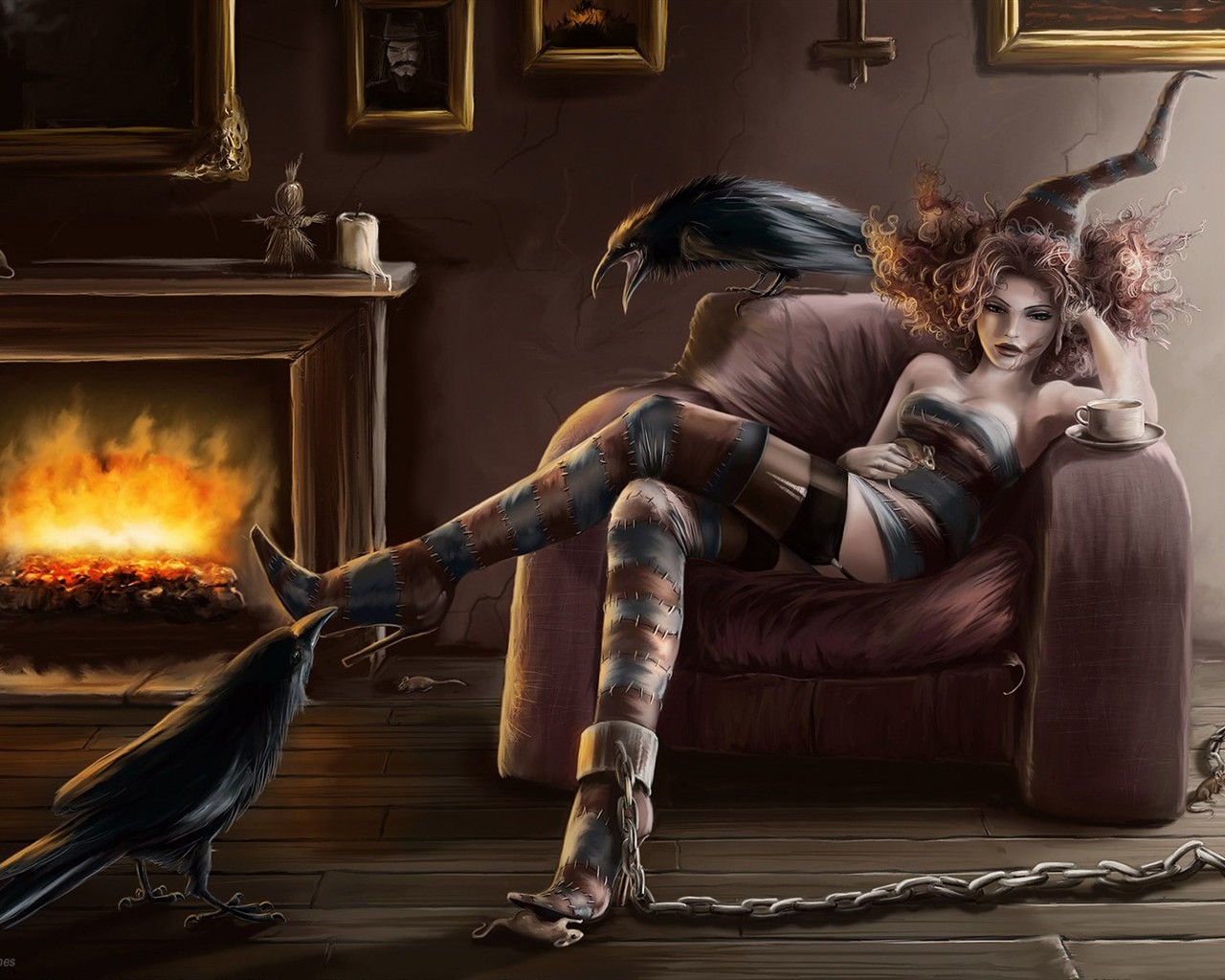 CG ilustrace ženy wallpaper fantasy #6 - 1280x1024