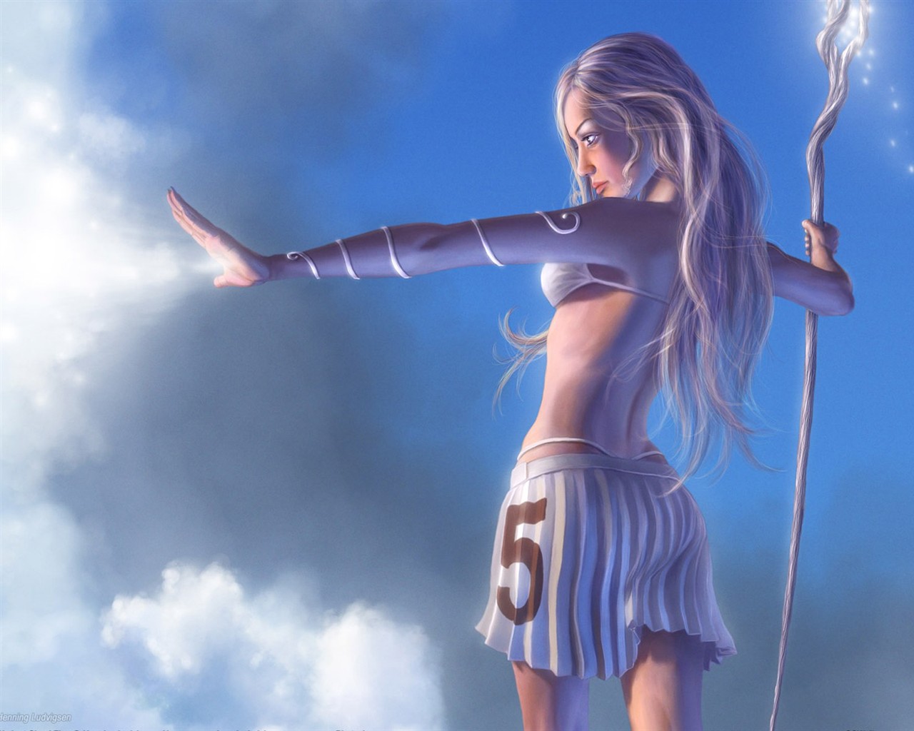 CG Illustration Fantasy Wallpaper Frauen #22 - 1280x1024