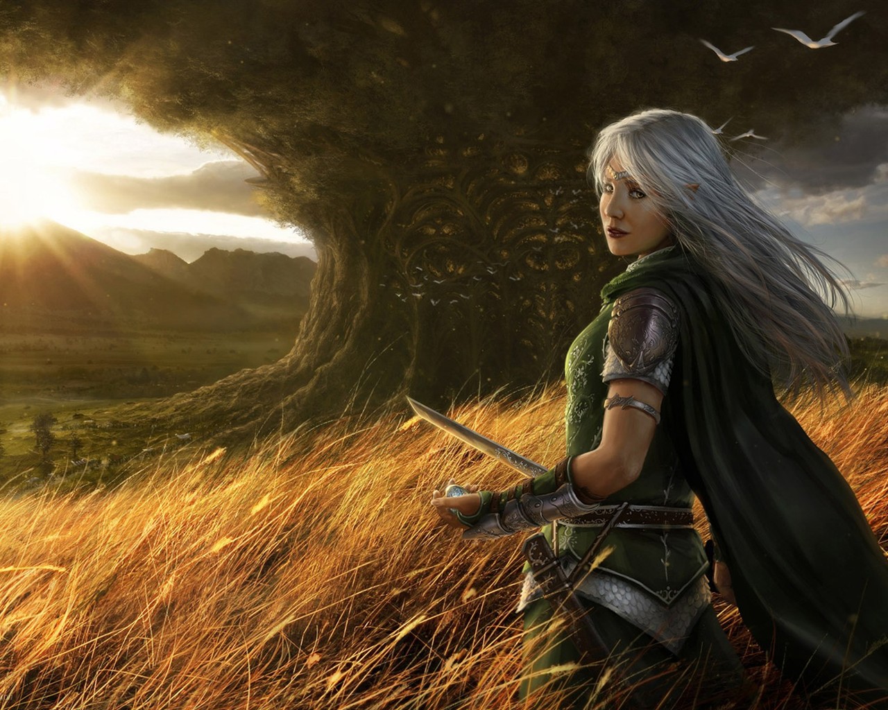CG illustration wallpaper fantasy women #29 - 1280x1024