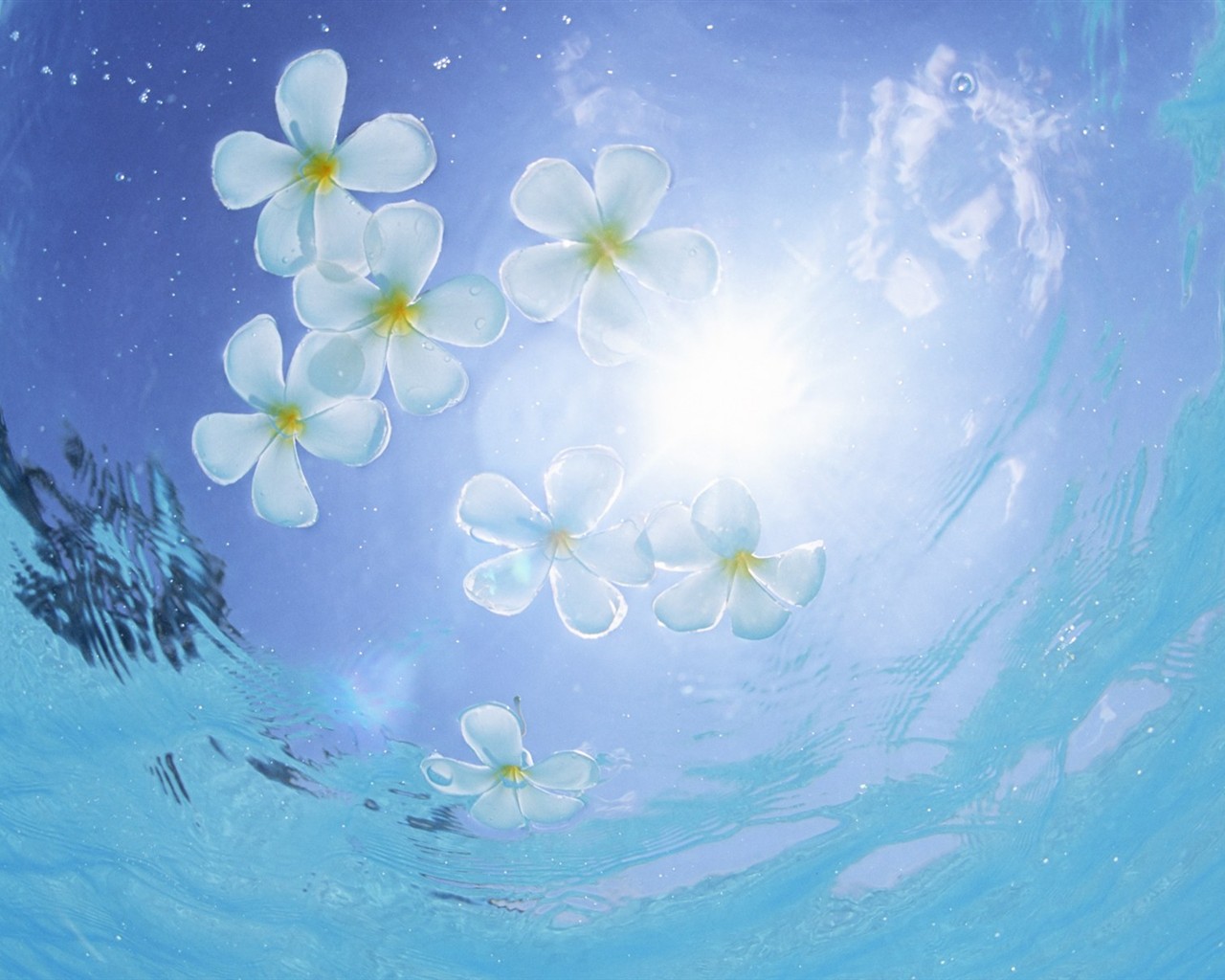 Maledivy vody a modrou oblohu #10 - 1280x1024
